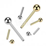 Implant Grade Titanium Internally Threaded Cartilage Barbell Pin With One Ball